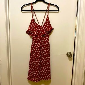 Medium Xhilaration burnt orange dress with flowers